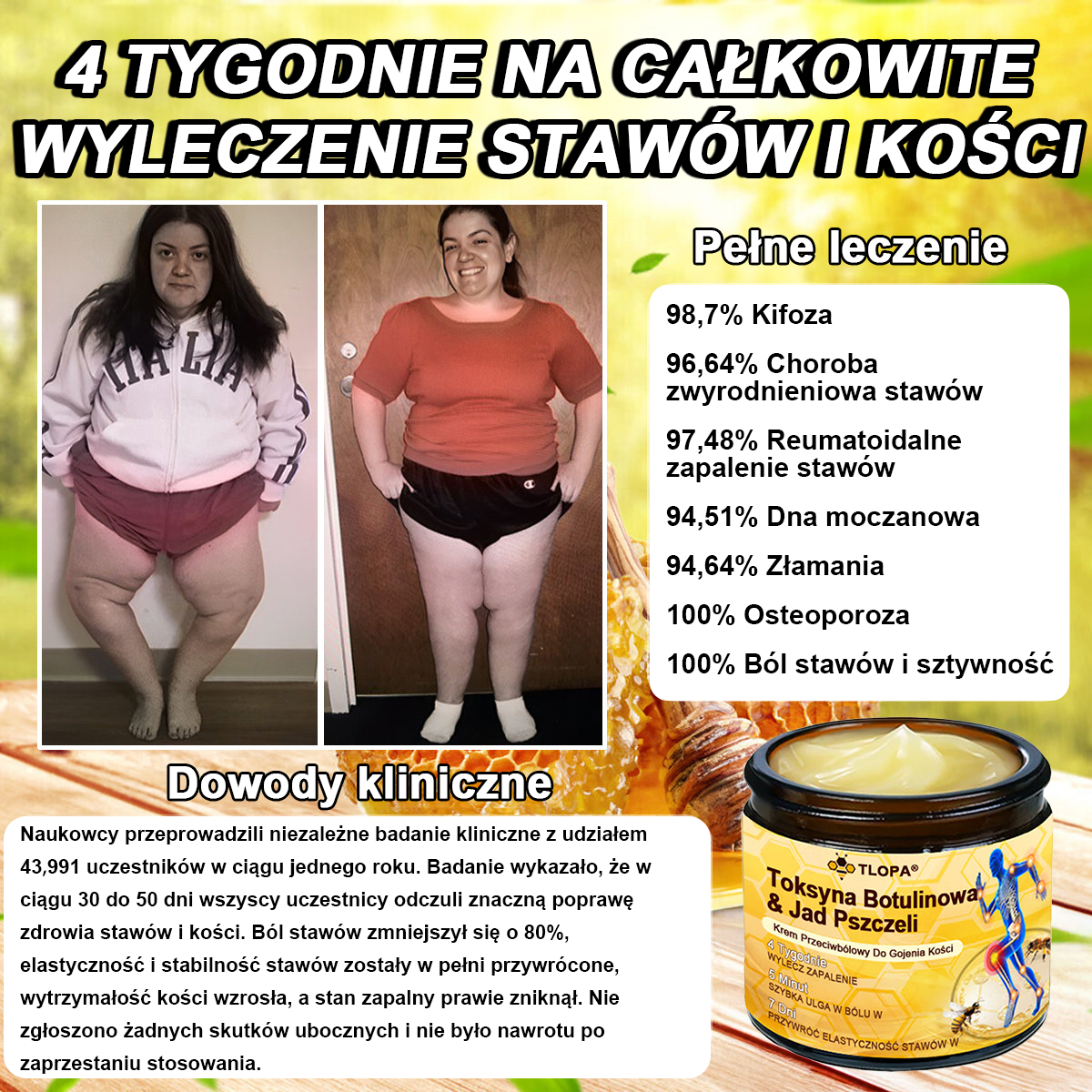 TLOPA® Toksyna botulinowa i jad pszczeli Krem przeciwbólowy do gojenia kości🐝🐝🐝