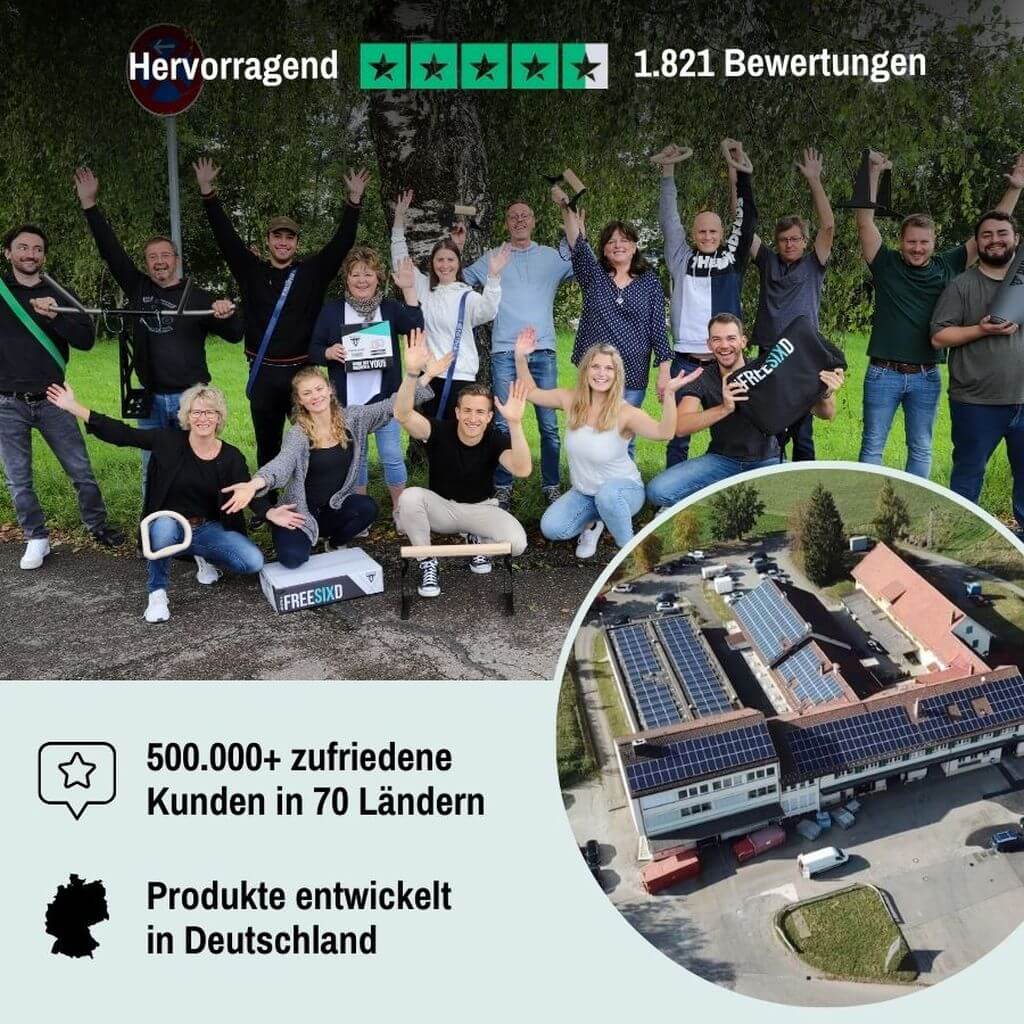 Wooden Gymnastic Rings - Includes Numbered Buckle Straps, Door Anchor and Sports Bag