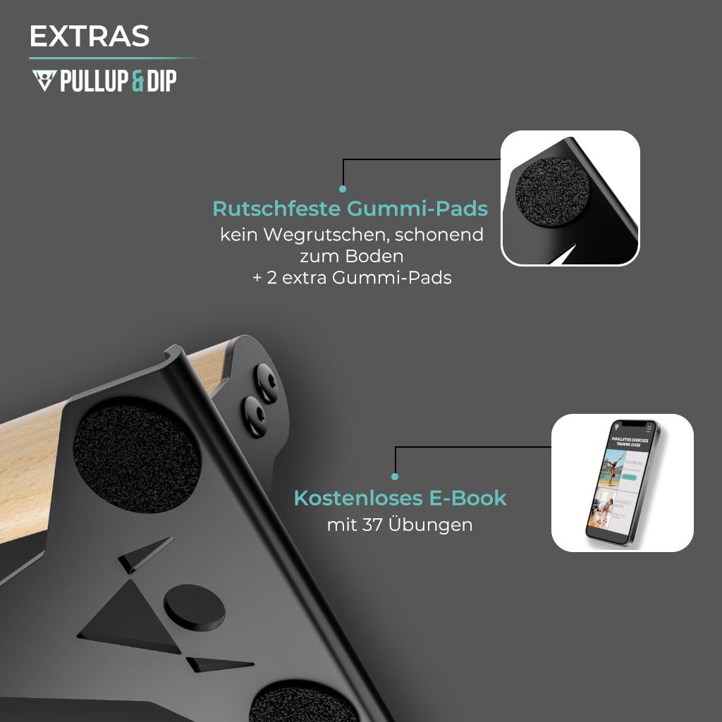 Push-Up Bars With Ergonomical Wooden Handle - Premium Push-Up Stands For Push-Ups And Handstand