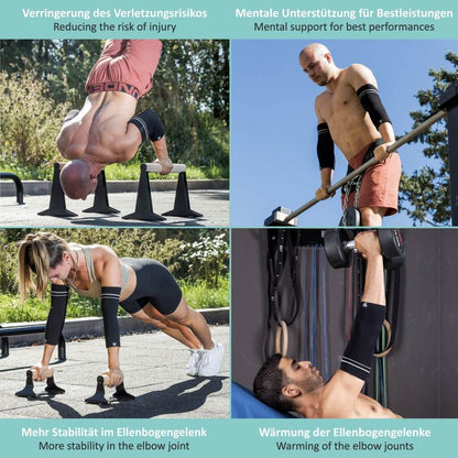 Elbow Sleeves for Sports and Everyday Life, more Stability and Performance. 1 Pair