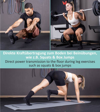 Non-slip Sports Socks in Black, 1 Pair